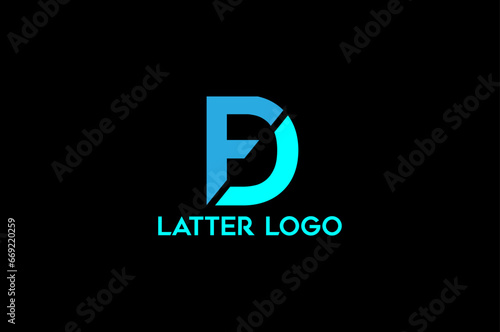 Creative, Monogram, business, Latter, F D logo design 