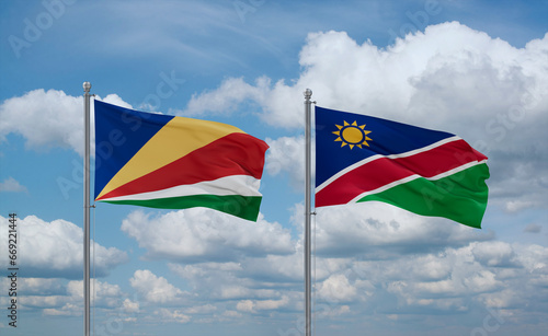 Namibia and Seychelles, country relationship concept