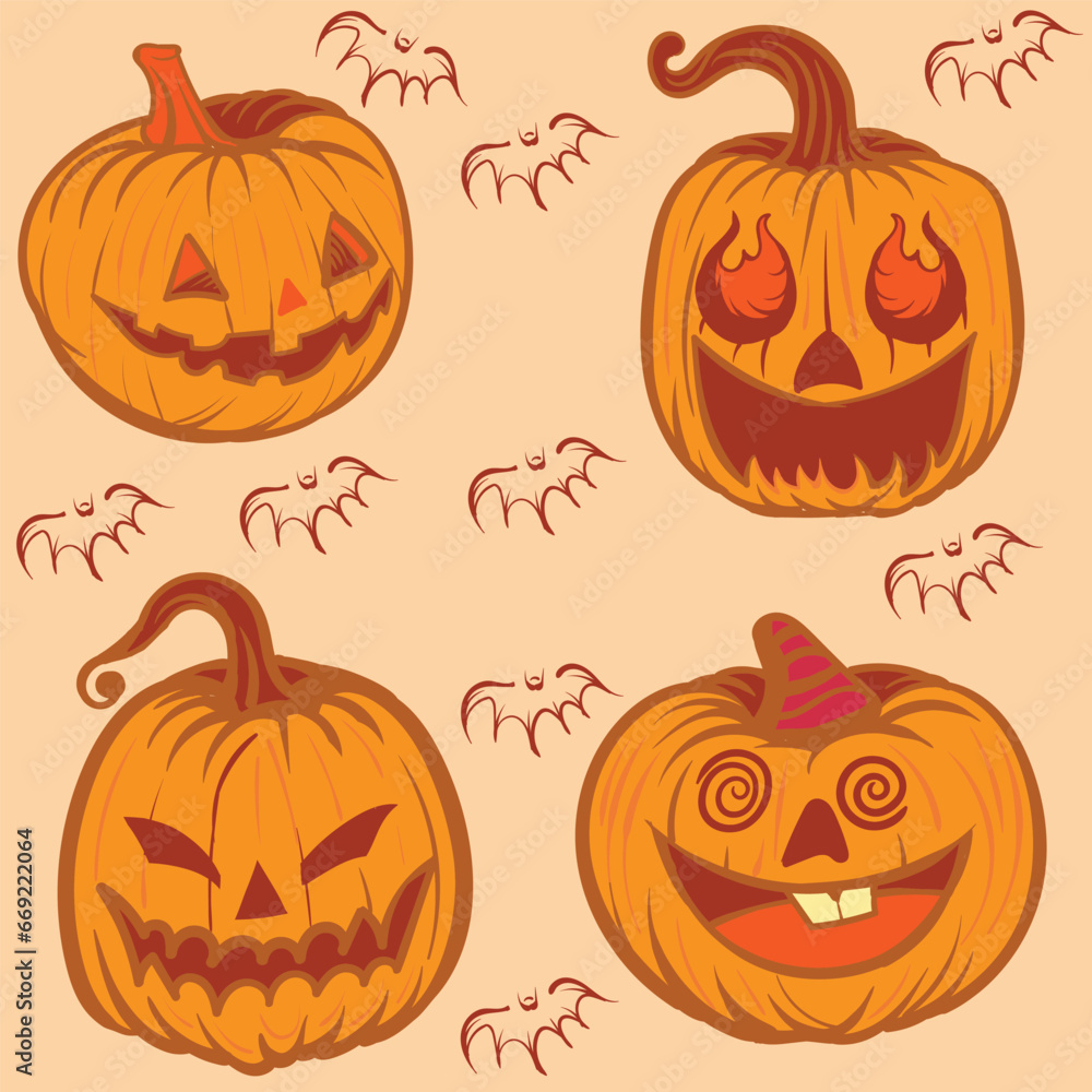 halloween pumpkin set halloween pumpkin set