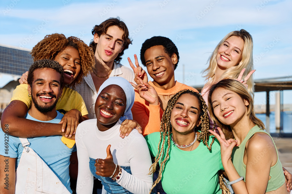 Group of multi-ethnic and gender diverse young people Group of multi-ethnic and gender diverse young people