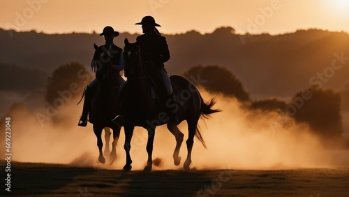 horse and rider on sunset silhouette fine art horse riders silhouette