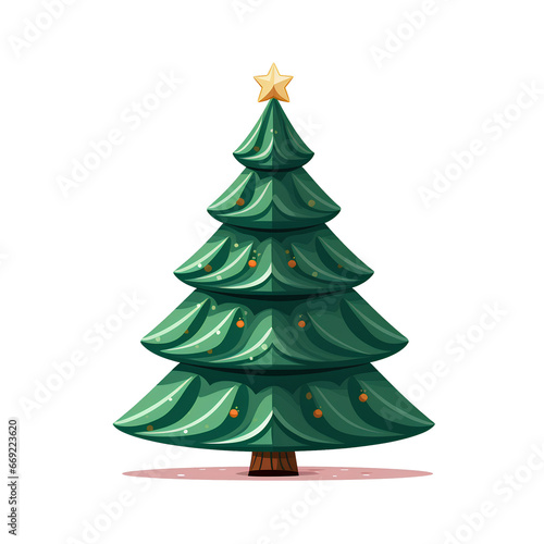 christmas tree isolated on white