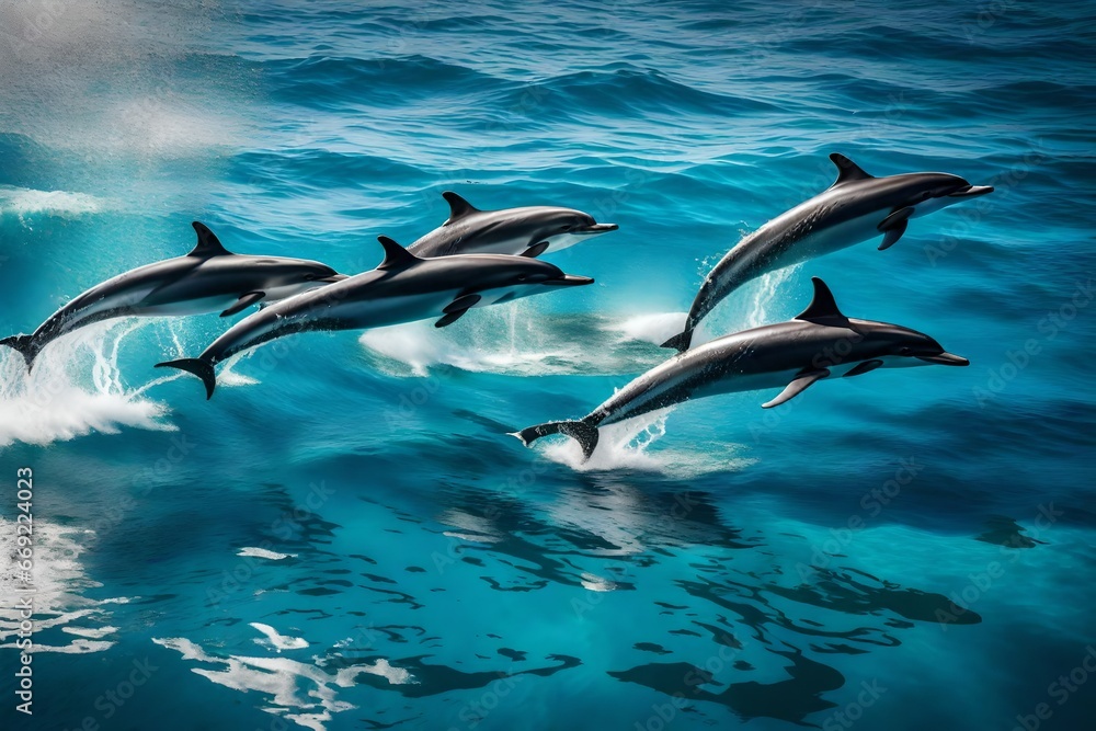 dolphins in the sea