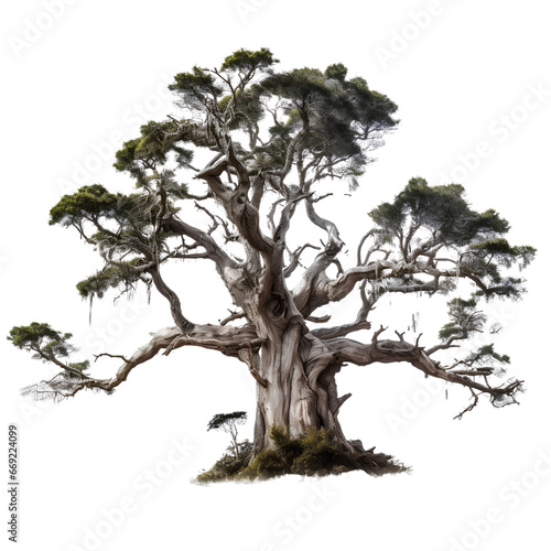 Dead tree on transparent background PNG for Halloween and horror decorations