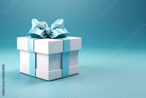 Gift box, gifts and presents box with ribbon, wrapped, pile of gifts,  gift card - Christmas, Wedding, Birthday generated with AI technology © ZZMC
