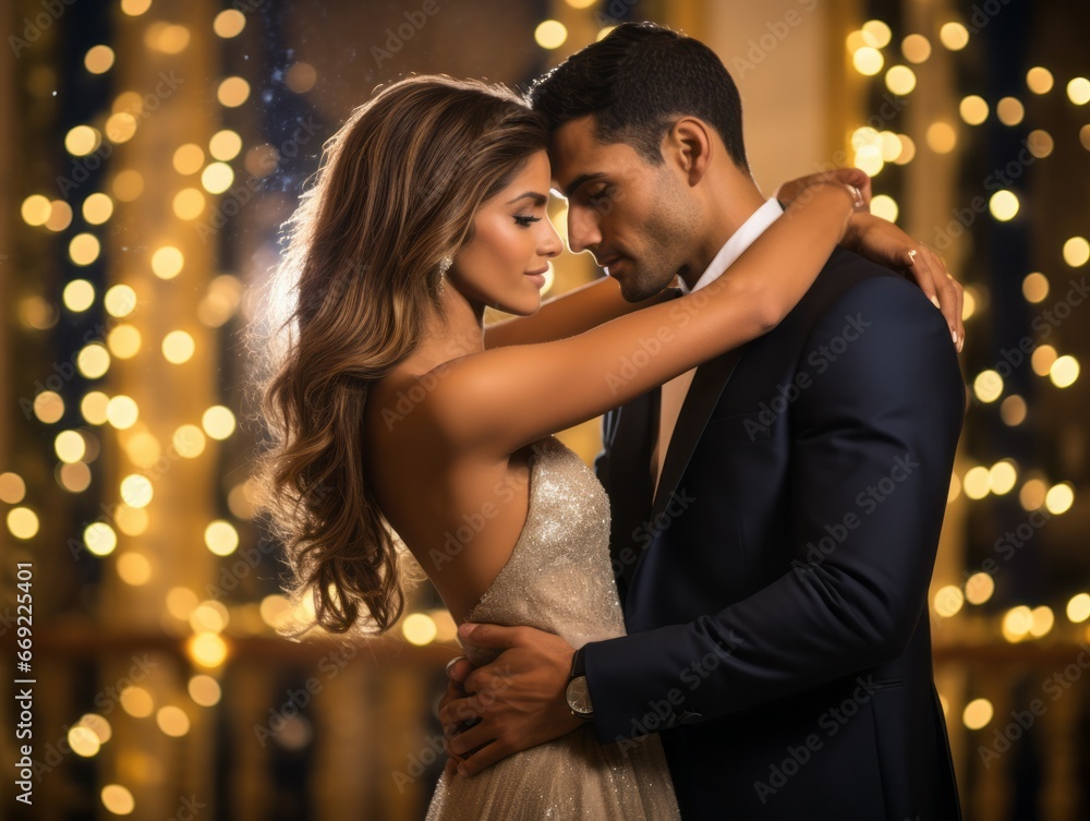 Glamorous Christmas Gala in an Elegant Ballroom Glamorous Christmas Gala in an Elegant Ballroom