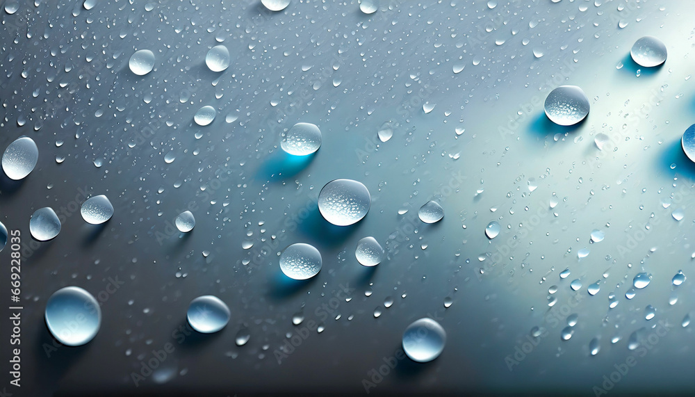 Detailed Raindrops on Glass