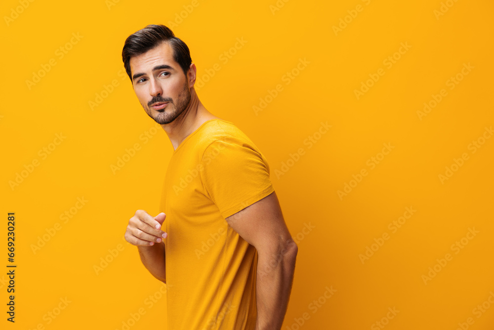 Man studio portrait gesture lifestyle background fashion trendy Man studio portrait gesture lifestyle background fashion trendy