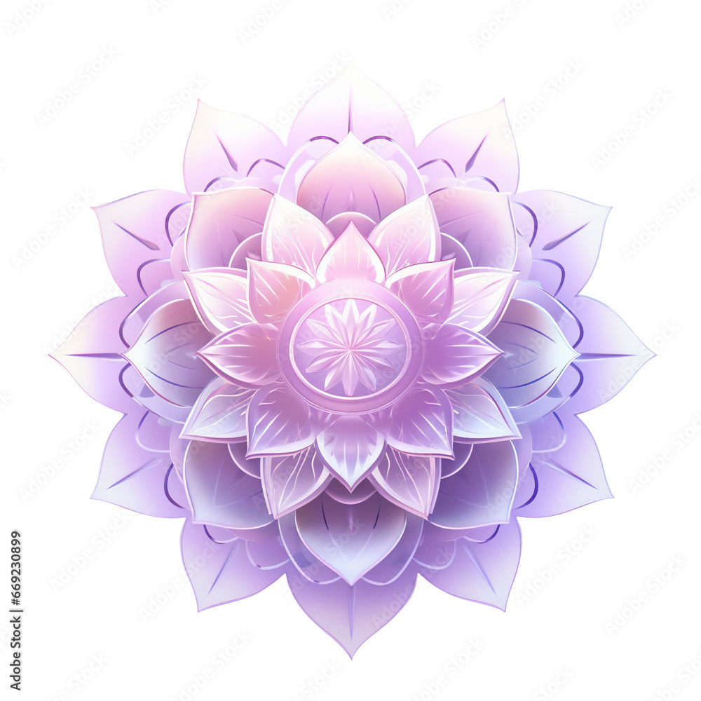 Purple mandala to cleanse energy and meditative practices