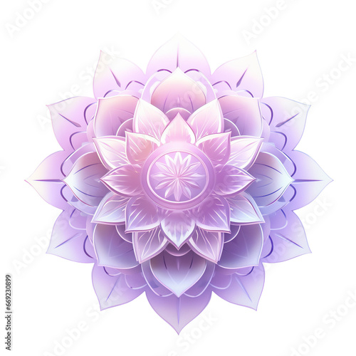 Purple mandala to cleanse energy and meditative practices