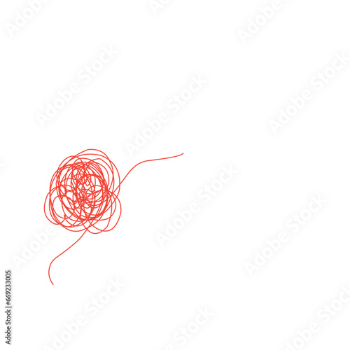 tangled red thread
