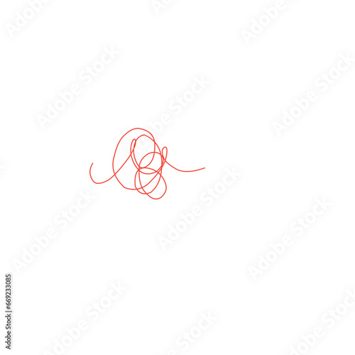 tangled red thread