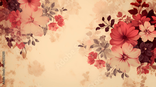 Vintage, boho wallpaper, background, Japandi style © Justyna