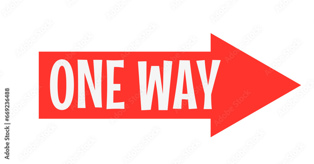 One direction , one way arrow vector design element 