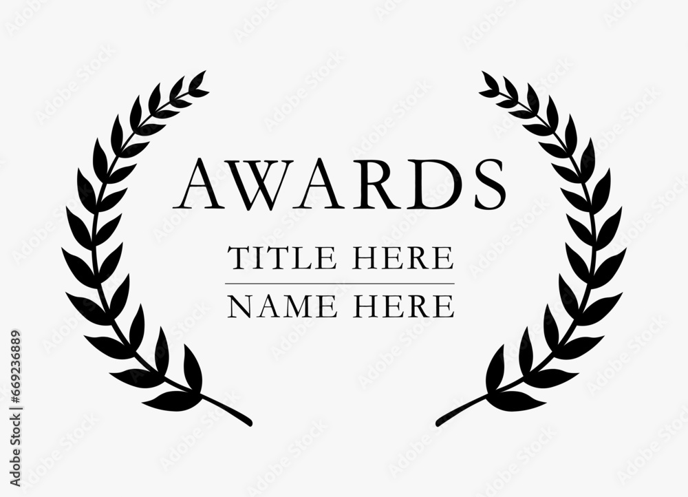 Awards Leafs Award flat icon web, app, ui ux, mall sign, door label, vector design element, digital, print