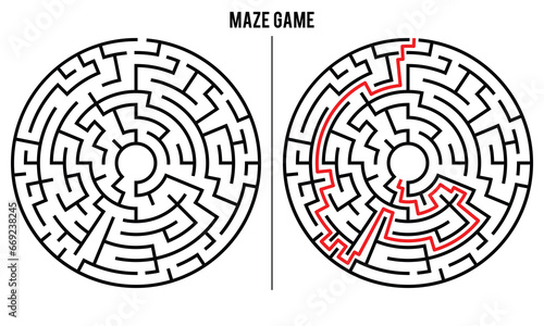 Advanced Circular/Circle Maze Puzzle Game And Solution	