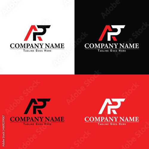 Photos APT letter Logo Design with Creative Modern vector icon template
