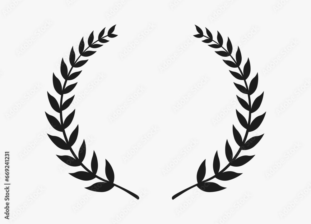 Awards Leafs Peace symbol Award flat icon web, app, ui ux, mall sign, door label, vector design element, digital, print