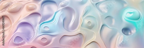 The gel surface in soft pastel colors. AI generated banner image. © Andrii