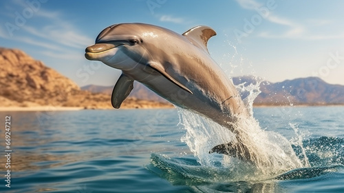 dolphin jumping out of water © Png Store x munawer