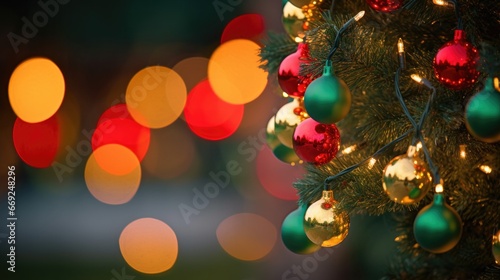 A photo of many of the smallest light bulbs on a Christmas tree, alternating colors of green, red, white, blurry, very beautiful, with bokeh.