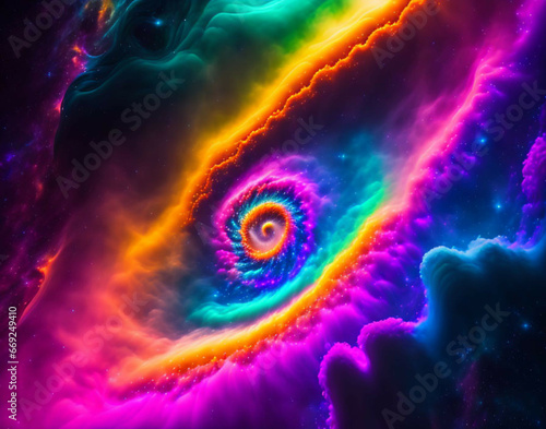 nebula in middle of space