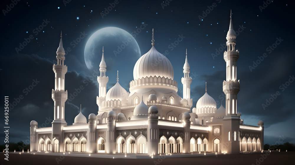 Islamic Mosque , Night sky, Arabic Mosque