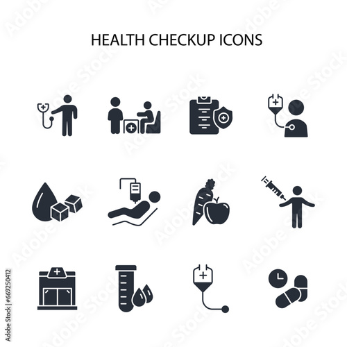 Health checkup icon. vector.Editable stroke.linear style sign for use web design,logo.Symbol illustration.