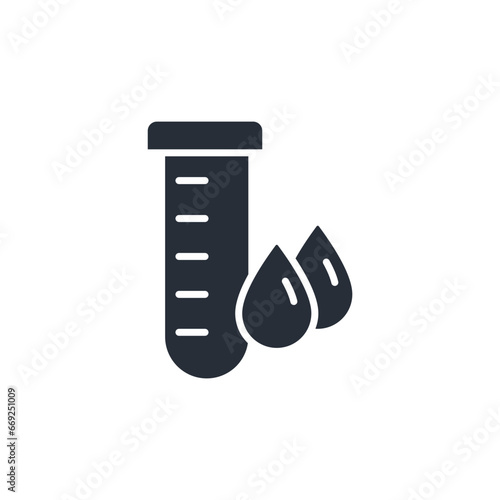 blood sample icon. vector.Editable stroke.linear style sign for use web design,logo.Symbol illustration.