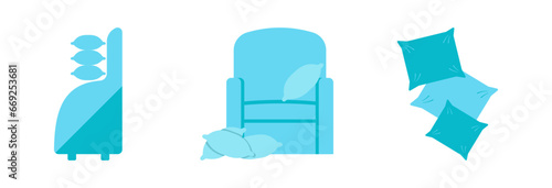 furniture and interior, design and pillows