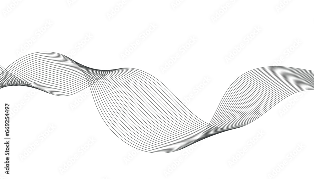 Lines for the background. Black stripes on a white background. Set of wavy lines. Multiple line waves. Creative line art. Grey waves with lines. Vector waves set. Curved wavy line, smooth stripe. Lines for the background. Black stripes on a white background. Set of wavy lines. Multiple line waves. Creative line art. Grey waves with lines. Vector waves set. Curved wavy line, smooth stripe.
