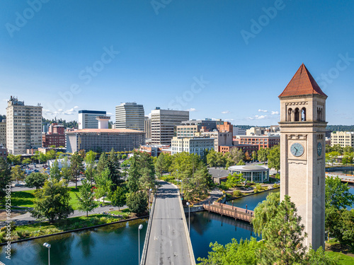spokane landmark washington clocktower downtown photo