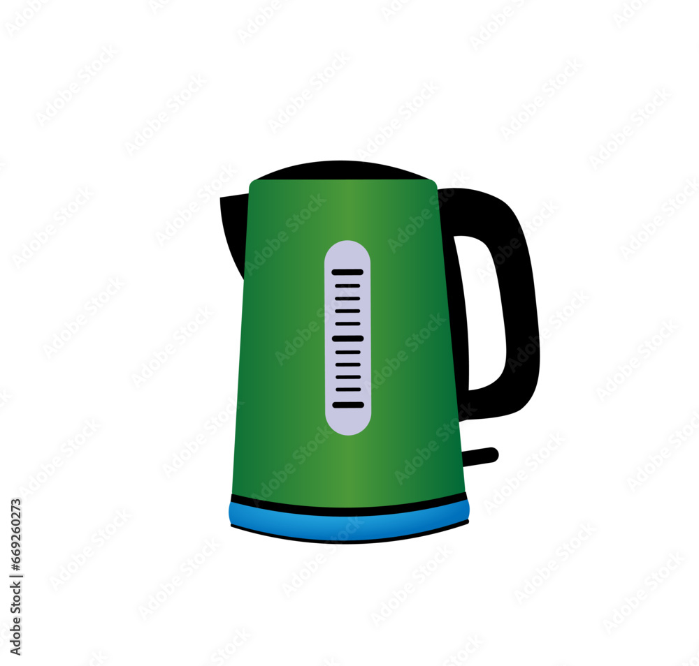 Vector illustration of an electric kettle on a white background Vector illustration of an electric kettle on a white background