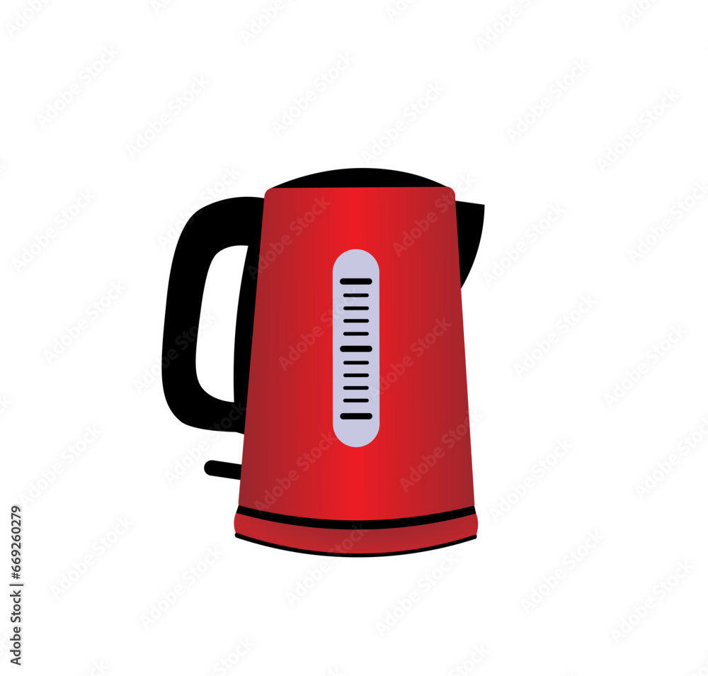 Vector illustration of an electric kettle on a white background Vector illustration of an electric kettle on a white background