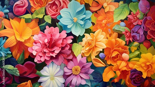 textile woven flowers  generative ai  