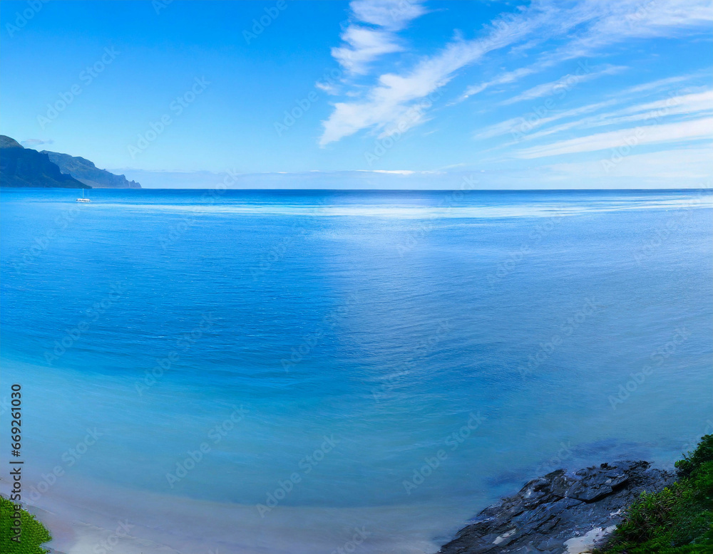 Serene Blue Ocean under the Open Sky Serene Blue Ocean under the Open Sky