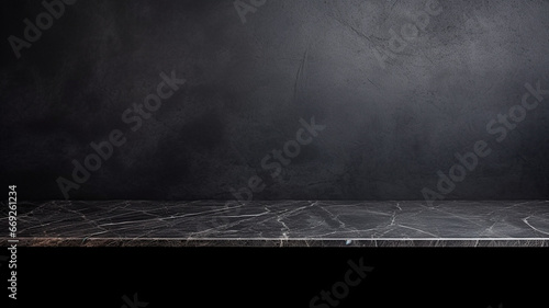 empty dark marble table background