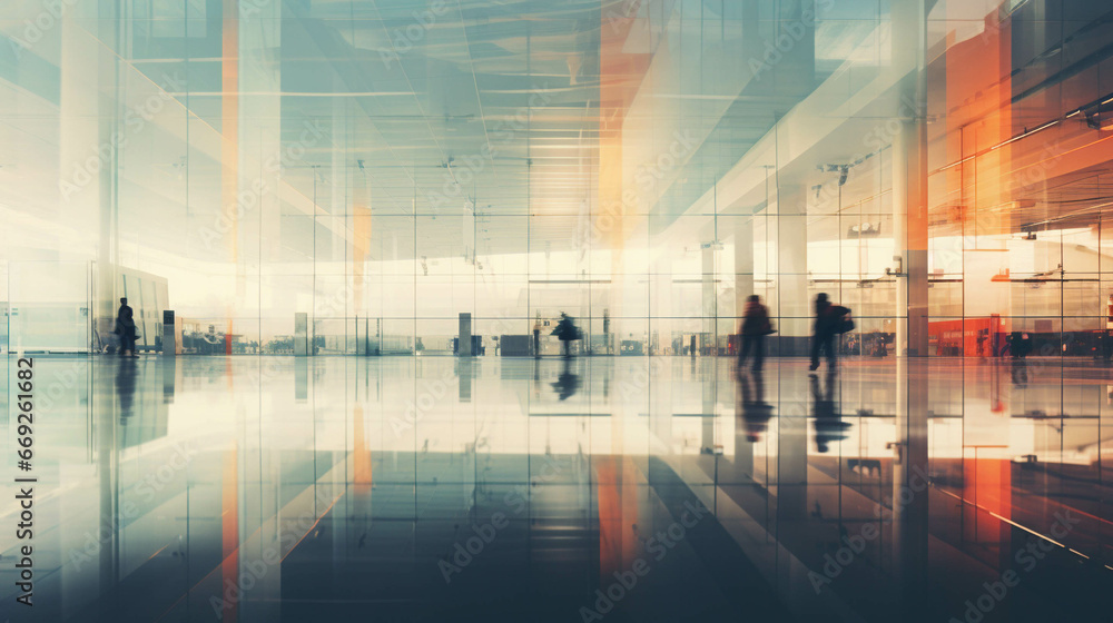 Airport terminal with blurred people for background Airport terminal with blurred people for background
