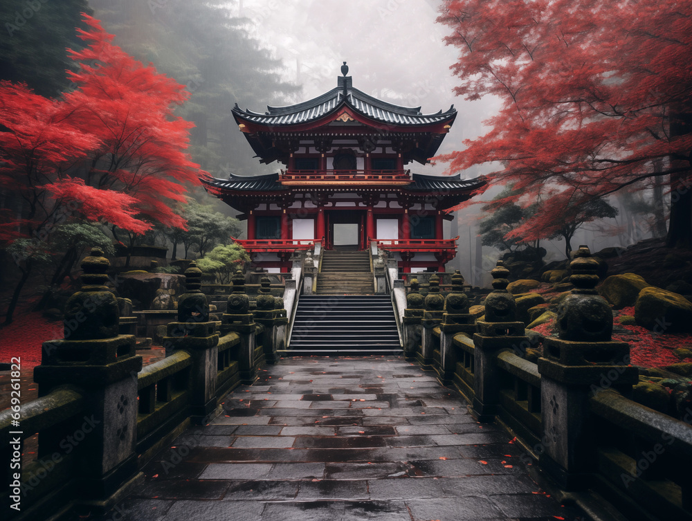 Fototapeta premium chinese temple in the morning