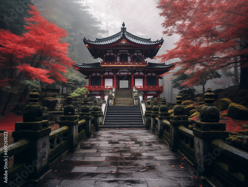 chinese temple in the morning