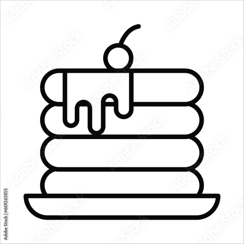 pancake icon vector design template