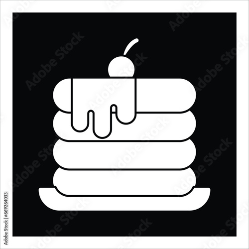 pancake icon vector design template