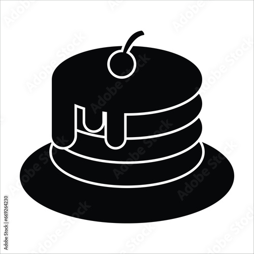 pancake icon vector design template