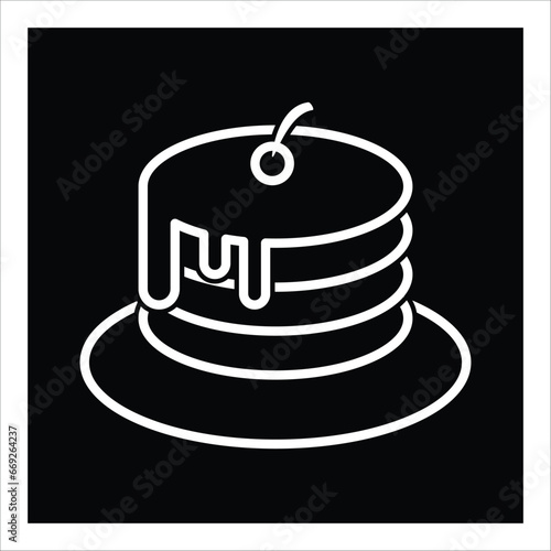 pancake icon vector design template