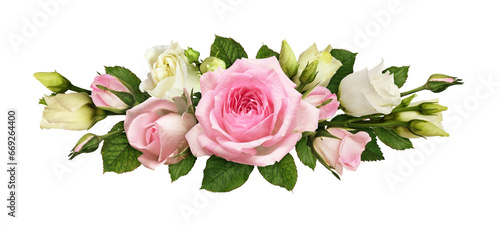 Pink roses and eustoma (Lis...