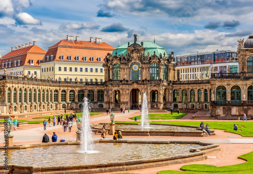Architecture of Dresdner Zwinger in Dresden, Germany