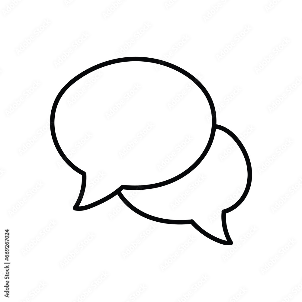A hand-drawn cartoon line icon discussion or dialogue on a white background. A hand-drawn cartoon line icon discussion or dialogue on a white background.