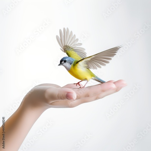 hand holding a bird © Vasili