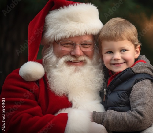 Joyous Moment of Child Holding Festive Figure, Masterful Panel Composition