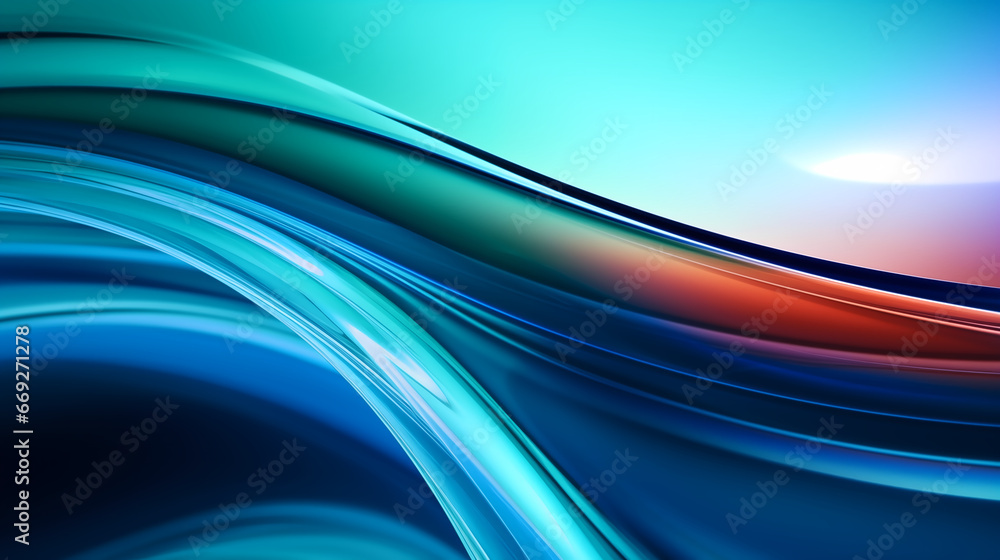 Obraz premium Abstract wavy neon luxury background.